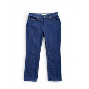 Levis 525 Straight Leg Jeans Womens 14 Perfect Waist Dark‎ Wash Blue Denim Pants